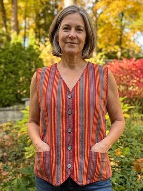 Y2K Lizwear Striped Cotton Vest